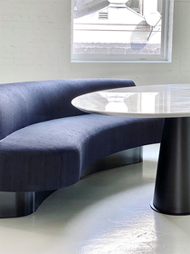 Blue banquette with dining table-210-xxx